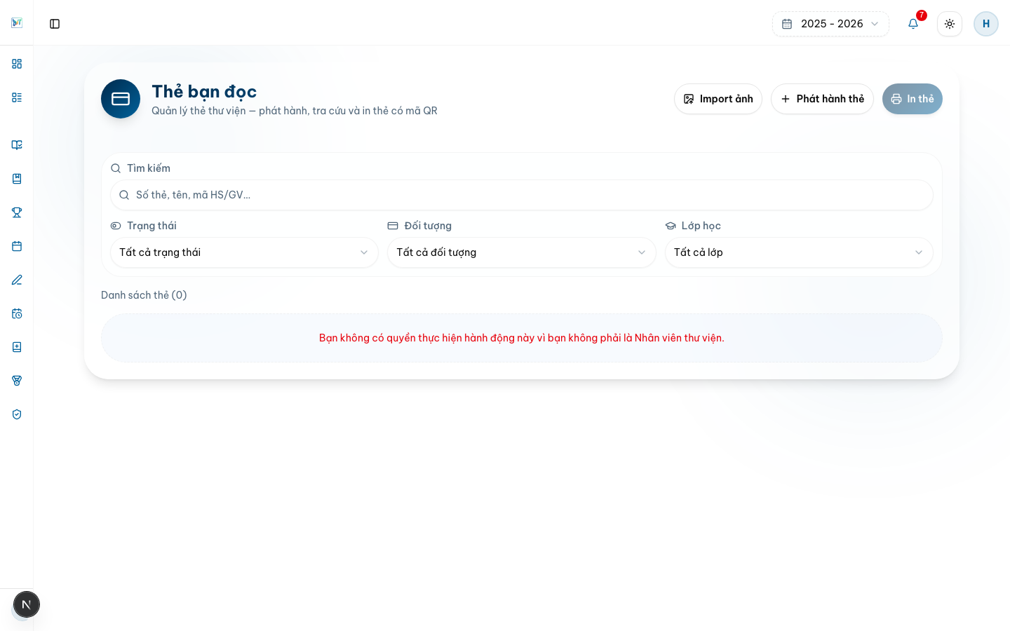 Cấp và quản lý thẻ — Desktop