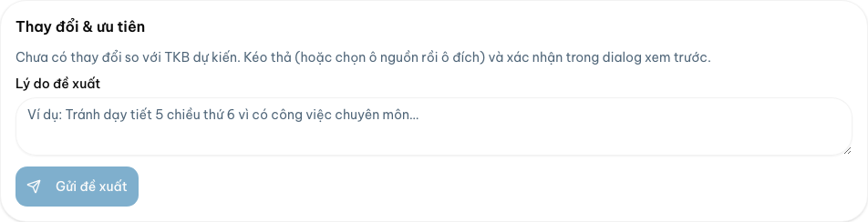 Nhập lý do và gửi đề xuất — Desktop
